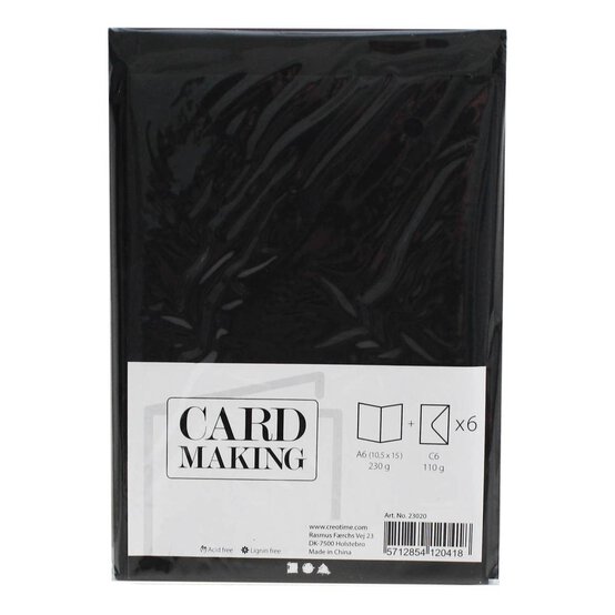 Black Cards  A6 6 Pack image number 2