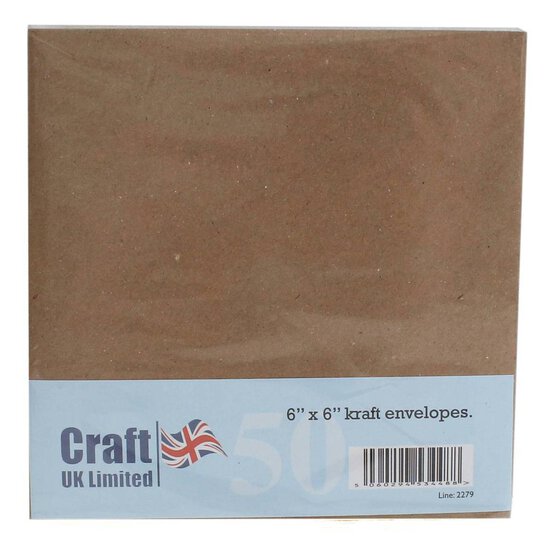 Kraft Envelopes 6 x 6 Inches 50 Pack image number 2