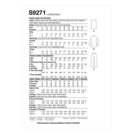 Simplicity Women&rsquo;s Separates Sewing Pattern S9271 (18-26) image number 2