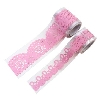 Pink Adhesive Border Rolls 2 Pack