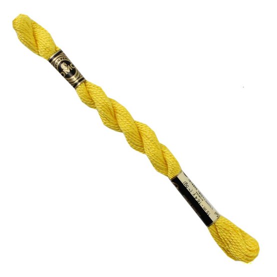 DMC Yellow Pearl Cotton Thread Size 3 15m (307) image number 2