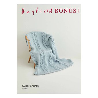 Hayfield Bonus Super Chunky Cable Blanket Pattern 10229