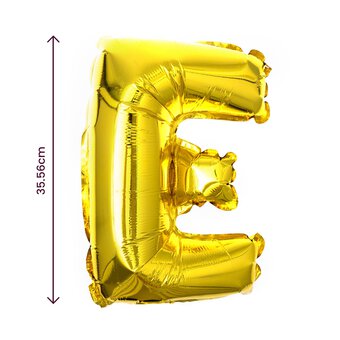 Gold Foil Letter E Balloon