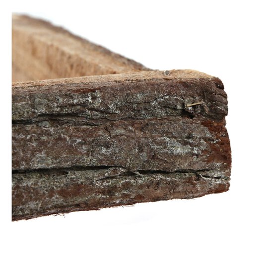Natural Wash Bark Wooden Tray 25cm x 25cm x 4cm image number 2