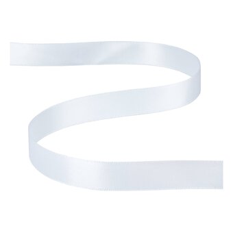 White Double-Faced Satin Ribbon 12mm x 5m