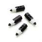 Hemline Black Pencil Crayon Buttons 4 Pack image number 1