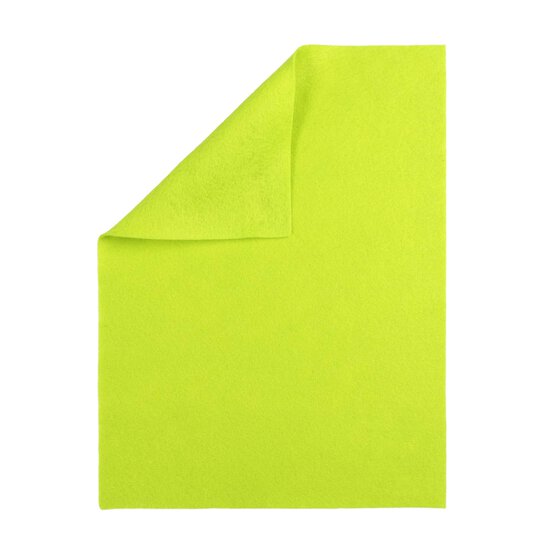 Lime Green Polyester Felt Sheet A4 image number 1