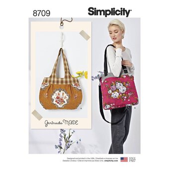 Simplicity Tote and Shoulder Bag Sewing Pattern 8709