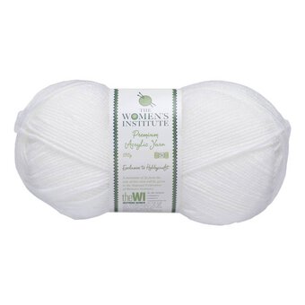 Women's Institute White Premium Acrylic Yarn 100g