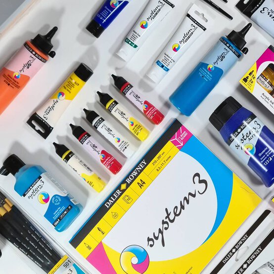 Daler-Rowney System3 Pale Gold Fluid Acrylic 29.5ml (708) image number 3