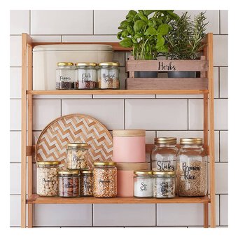 Clear Hexagonal Glass Jar 280ml