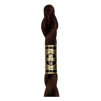 DMC Brown Pearl Cotton Thread Size 5 25m (938)