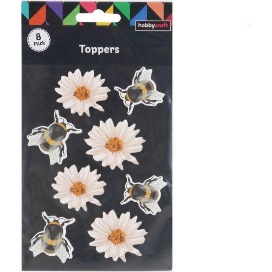 Bee and Flower Chipboard Stickers 8 Pack image number 3