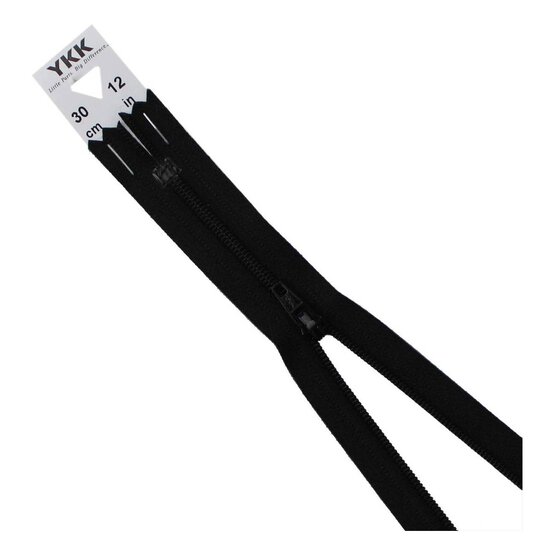 YKK Black Dress and Skirt Zip 30cm image number 1