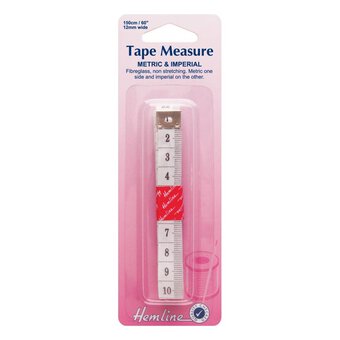 Hemline Metric and Imperial Tape Measure 150cm