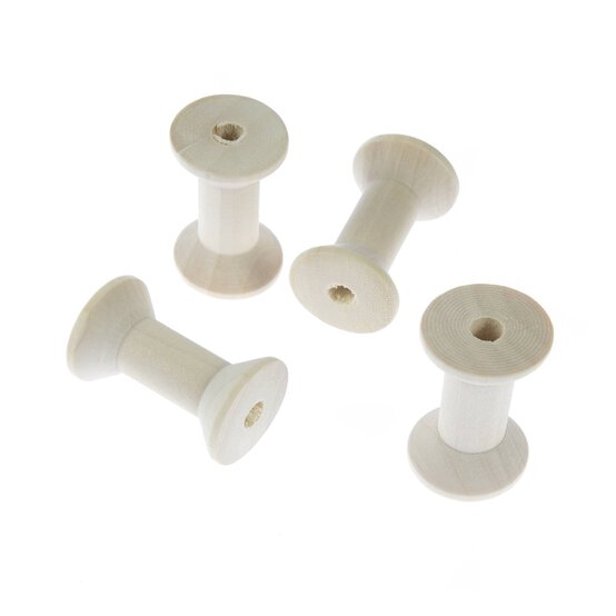 Wooden Cotton Reels 4 Pack image number 1