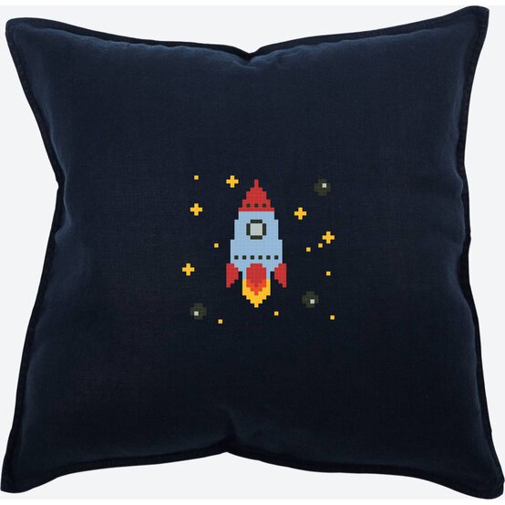 FREE PATTERN DMC Rocket Ship Cross Stitch 0240 image number 4