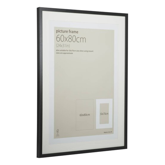 Black Picture Frame 60cm x 80cm image number 1