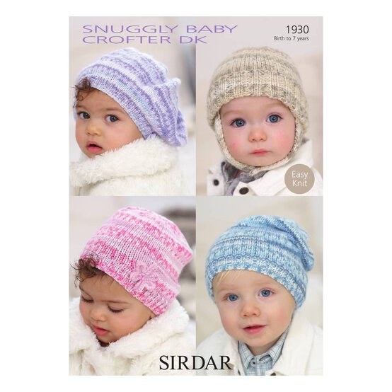 Sirdar Snuggly Baby Crofter DK Hats Digital Pattern 1930 image number 1