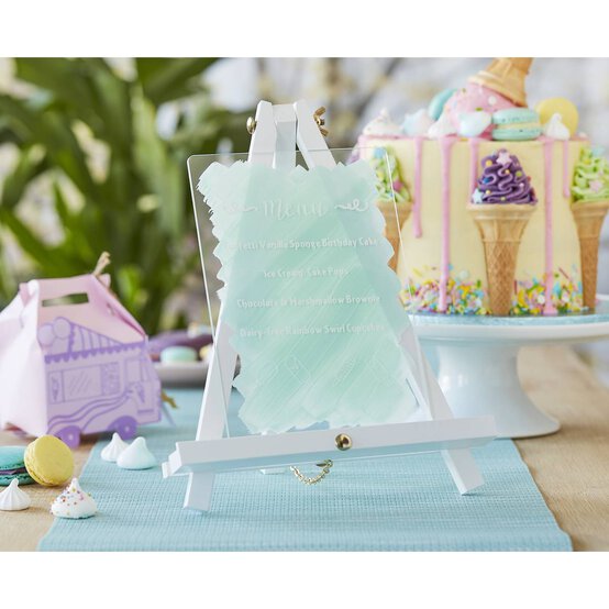 White Mini Tripod Table Easel 24 x 20 x 30cm image number 5