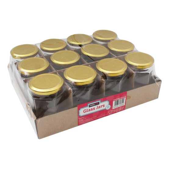 Clear Hexagonal Glass Jars 280ml 12 Pack image number 3