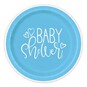 Blue Hearts Baby Shower Paper Plates 8 Pack image number 1