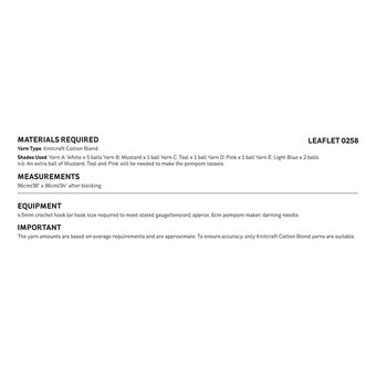 Knitcraft Ice Cream Blanket Pattern 0258