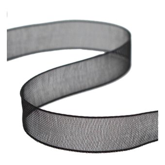 Black Organdie Ribbon 9mm x 8m