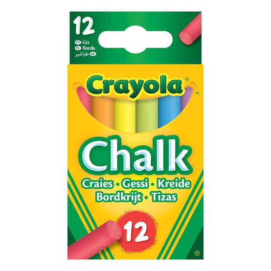 Crayola Anti-Dust Colour Chalk Sticks 12 Pack image number 1
