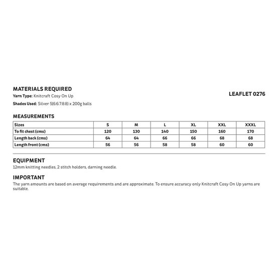 Knitcraft Chunky Knit Vest Digital Pattern 0276 image number 3