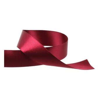 Wine Double-Faced Satin Ribbon 24mm x 5m