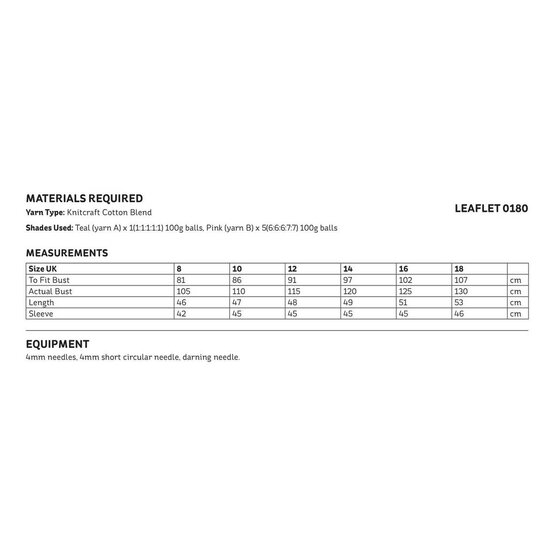 Knitcraft Relaxed Colour Block Jumper Digital Pattern 0180 image number 2