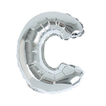 Silver Foil Letter C Balloon