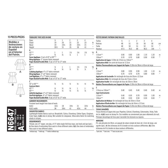 New Look Child's Dress Sewing Pattern N6647 image number 2