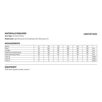 Knitcraft Home Cotton Crochet Tunic Digital Pattern 0111