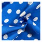 Royal and White Spot Polycotton Fabric by the Metre image number 1
