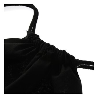 Black Cotton Drawstring Bag