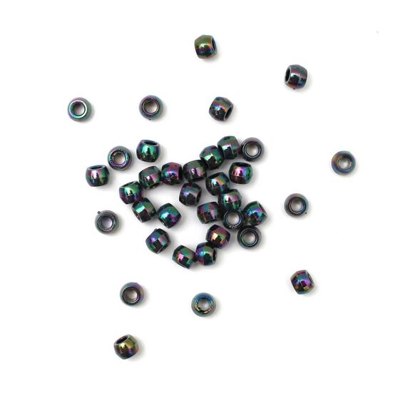 Metallic Black Pony Beads 68.3g image number 1
