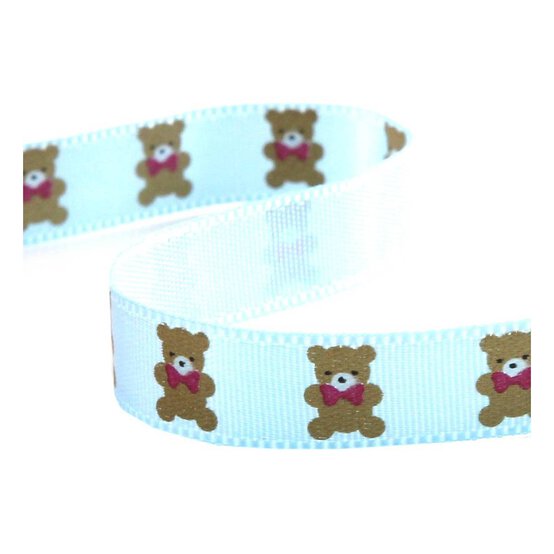Teddy Bear Satin Ribbon 9mm x 3.5m image number 1