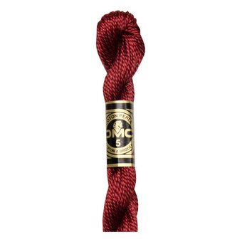 DMC Red Pearl Cotton Thread Size 5 25m (221)