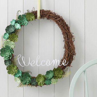Your Cricut Explore Succulent Wreath