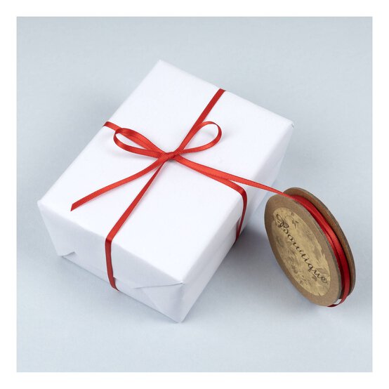 Red Double-Faced Satin Ribbon 3mm x 5m image number 3