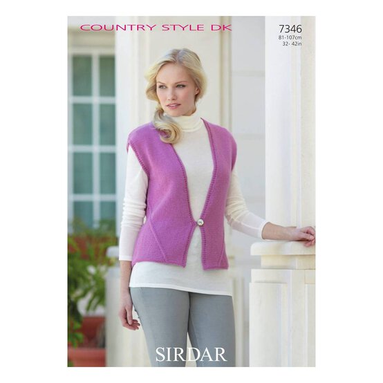 Sirdar Country Style DK Women's Waistcoat Digital Pattern 7346 image number 1