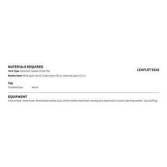 Knitcraft Steve the Sloth Digital Pattern 0142