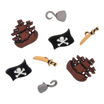 Trimits Pirate Craft Buttons 6 Pieces