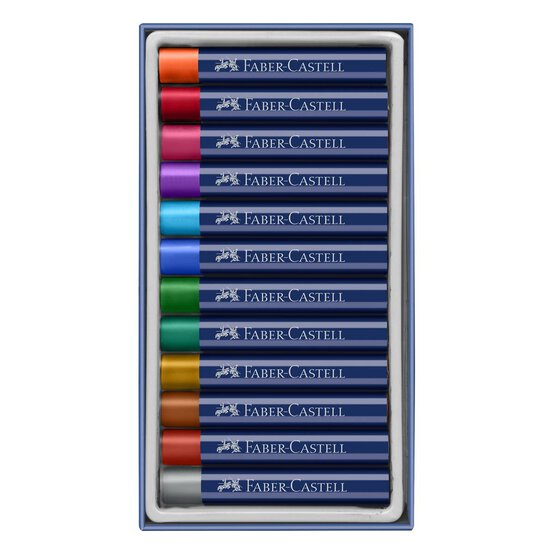 Faber-Castell Metallic Oil Pastels 12 Pack image number 2