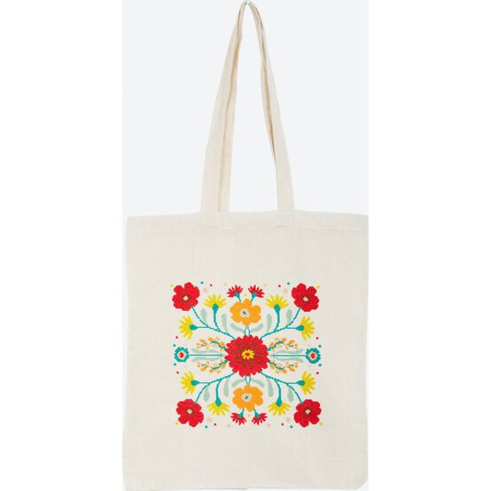 FREE PATTERN DMC Mixed Floral Tile Cross Stitch 0189 image number 4