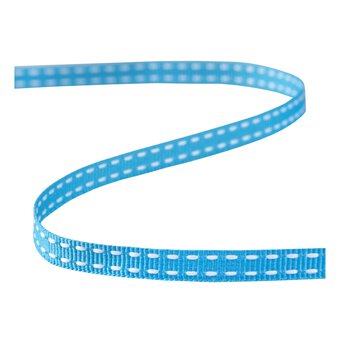 Peacock Grosgrain Running Stitch Ribbon 6mm x 5m