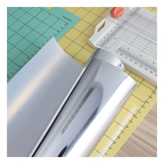 Metallic Silver PU Iron-On Vinyl 12 x 24 Inches image number 7