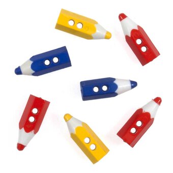 Trimits Pencil Craft Buttons 7 Pieces